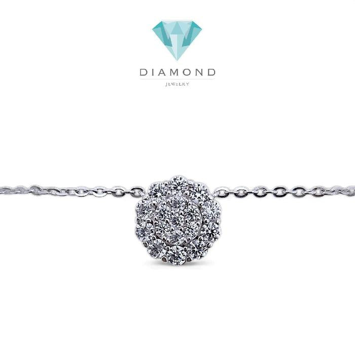 Flower Necklace / Diamond Jewelry 415KMS235LS