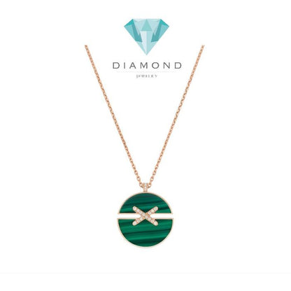 Jeux de Lien Malachite small pendant 18k Chaumet-Diamond Jewelry