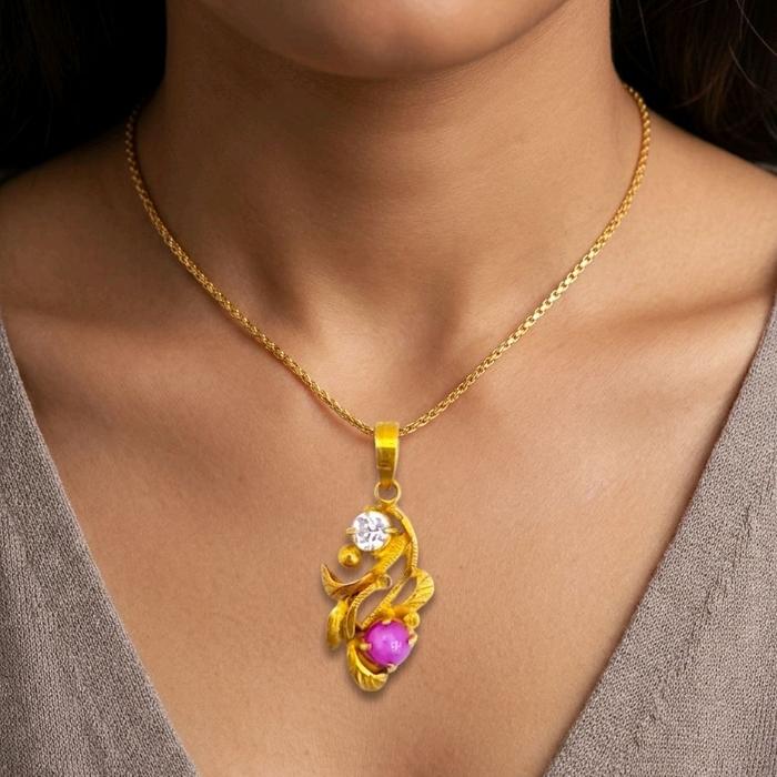 Malabar Pearl Pendants 23K / Liontin Mutiara Malabar 23K / Diamond Jewelry / 186LMSWP2