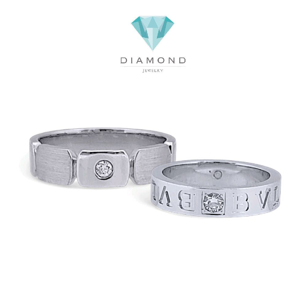 Wedding Diamond Ring 18K / Cincin Kawin Berlian 18K / Diamond Jewelry 87CBGT695WPLS - 90CBNKH7410WPLS