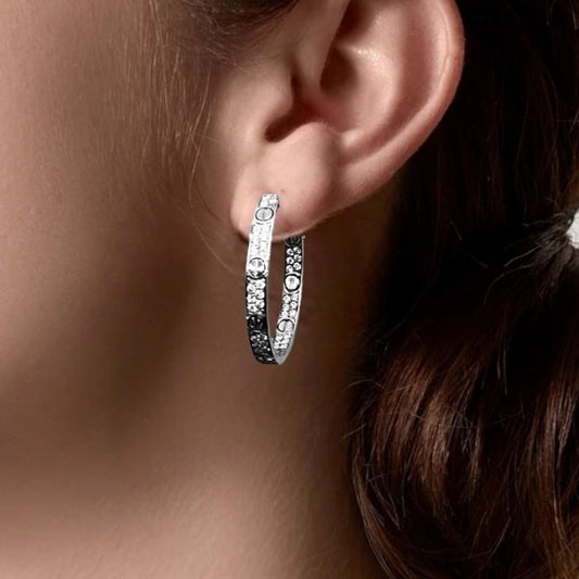 Love pave diamond earring 18k crt-Diamond Jewelry