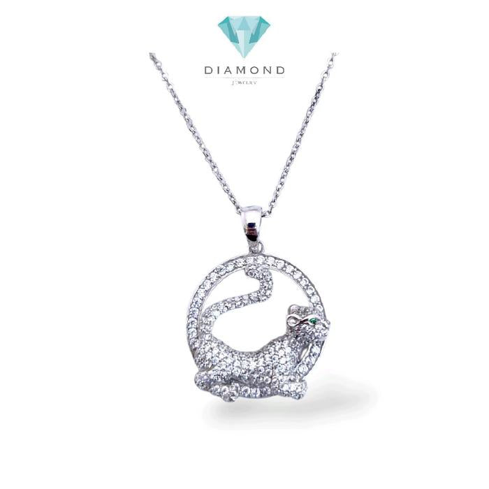 Panther White Gold Pendants 18K / Liontin Emas Putih Panther 18K / Diamond Jewelry / 169LMSWP5