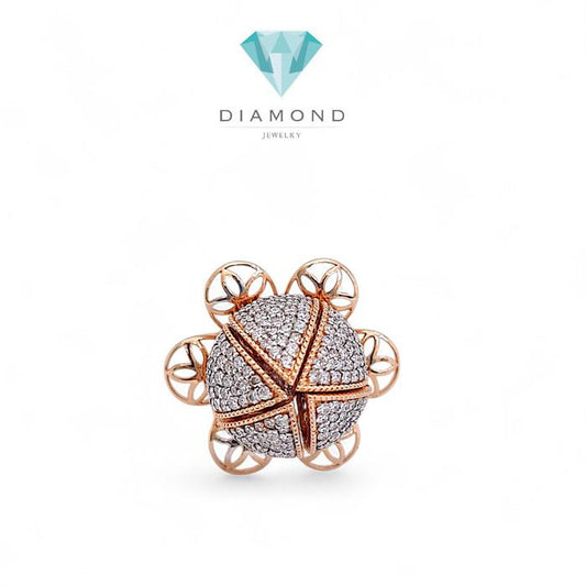 Flower Diamond Solitaire Ring / Diamond Jewelry