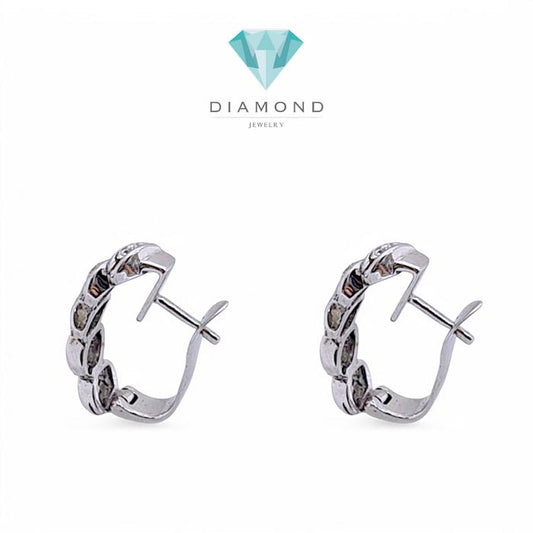 Diamond Hoop Earring 18K / Diamond Jewelry