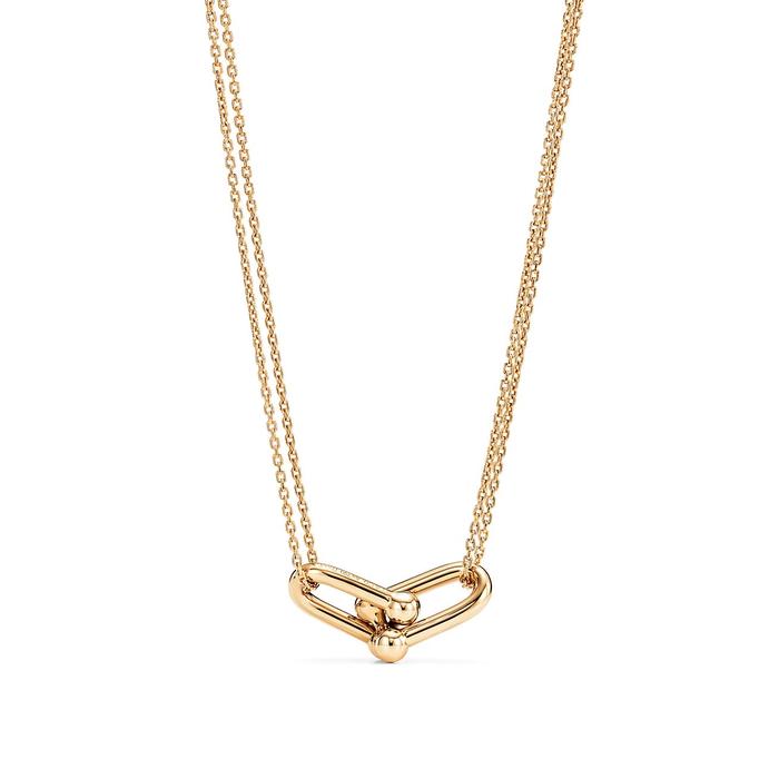 Hardware Tif Pendant Necklace 18K Rose Gold Diamond Jewelry