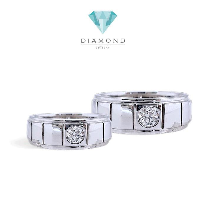 Wedding Ring Solitaire Diamond 18K / Cincin Nikah Solitaire 18K /  Diamond Jewelry 94CBKV5400WPLS - 93CBKV3600WPLS-HT
