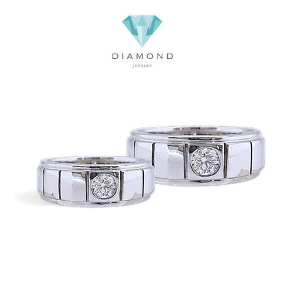 Wedding Ring Solitaire Diamond 18K / Cincin Nikah Solitaire 18K /  Diamond Jewelry 94CBKV5400WPLS - 93CBKV3600WPLS-HT