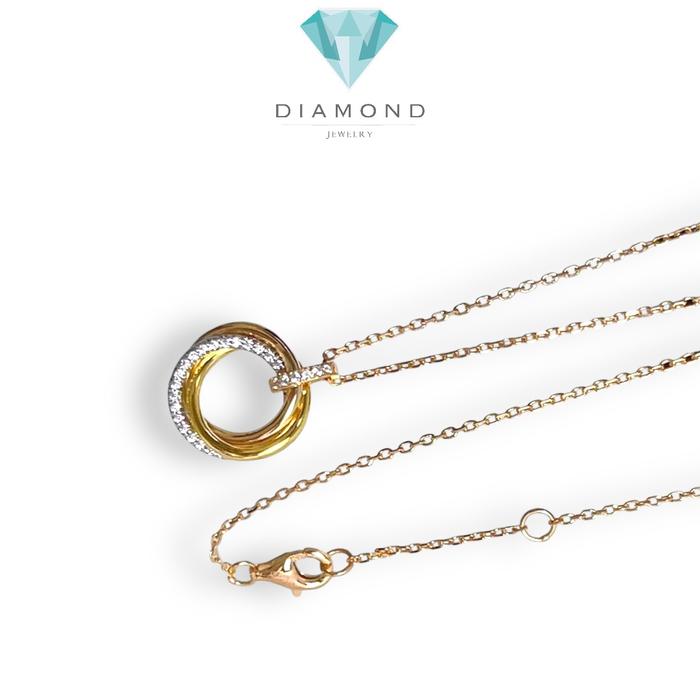 Trinity Diamond Pendant 18K/Kalung Trinity Berlian-Diamond jewelry-352KBD54000LS-HT