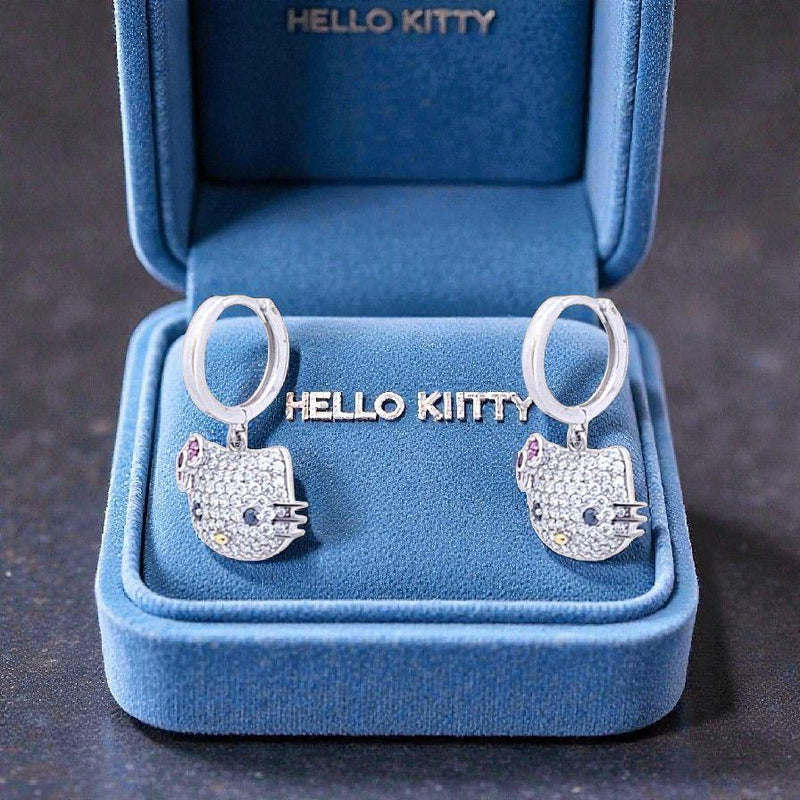 Hoop Hello Kitty Earrings 18K / Anting Hello Kitty 18K / Diamond Jewelry / 339AMSLS6