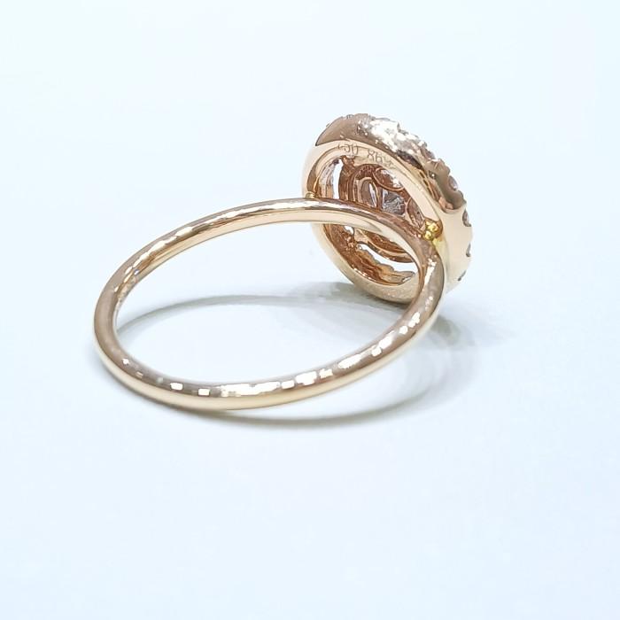 Double Round Diamond 18 rose gold-Diamond Jewelry