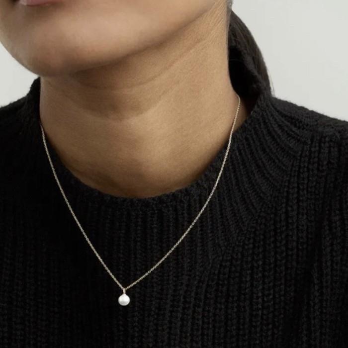 Pearl pendant necklace south sea akoya 18k gold-Diamond Jewelry-BLACKPEARLPENDANT3-5GR