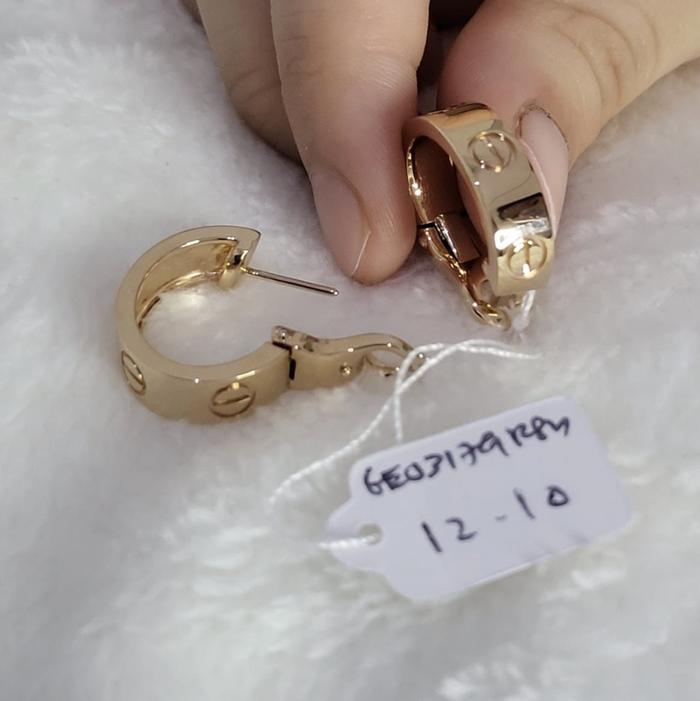 Love earring 18 K rose gold Diamond Jewelry