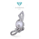 Pearl Diamond  South Sea Pearl Bros 18K / Diamond Jewelry/ Brooch Flower Leavy South Sea Pearl 18K-14BMKV1600WP-HT