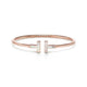 T bangle with mother of pearl and 18K rose gold Diamond Jewelry