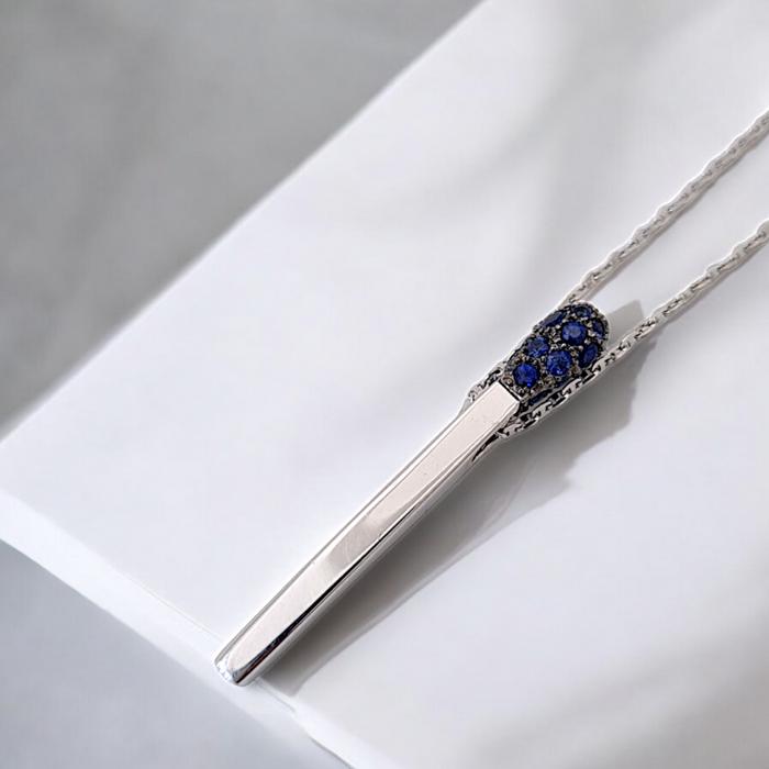 Matches Liontin Blue Sapphire 18K / Diamond Jewelry