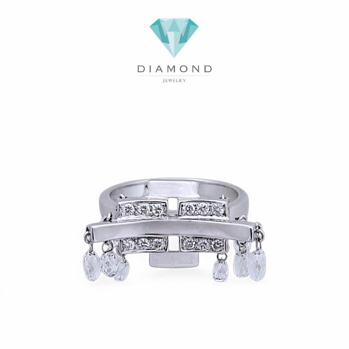 Vintage Diamond Ring rose cut abstract - CIncin berlian rose abstract/ Ring Diamond 18K / Diamond Jewelry