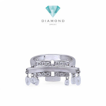 Vintage Diamond Ring rose cut abstract - CIncin berlian rose abstract/ Ring Diamond 18K / Diamond Jewelry