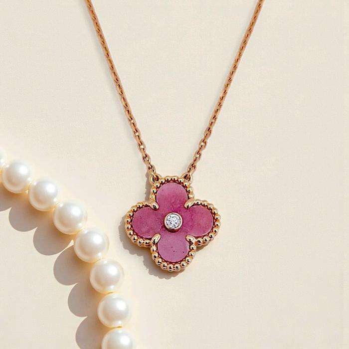 Rhodonite Pink Vintage 18K Rose Gold-Diamond Jewelry-107KBD66000AB-HT