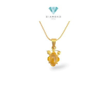 Yellow Stone Gold Pendants 23K / Liontin Emas Batu Kuning 23K / Diamond Jewelry / 257LMSWP2