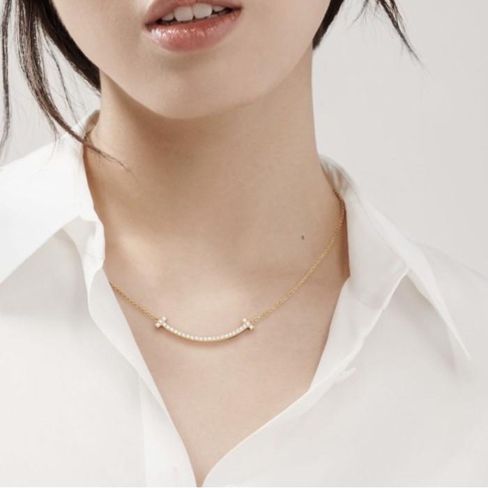 Smile Diamond Necklace Medium And Small/Kalung Berlian -Diamond Jewelry-16KBSM4000RY/369KBD450LS-HT