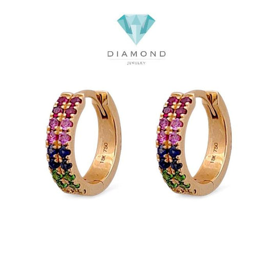 Rainbow Diamond Earring 18K / Anting Berlian Pelangi 18K / Diamond Jewelry 57BAAB43000LS-HT