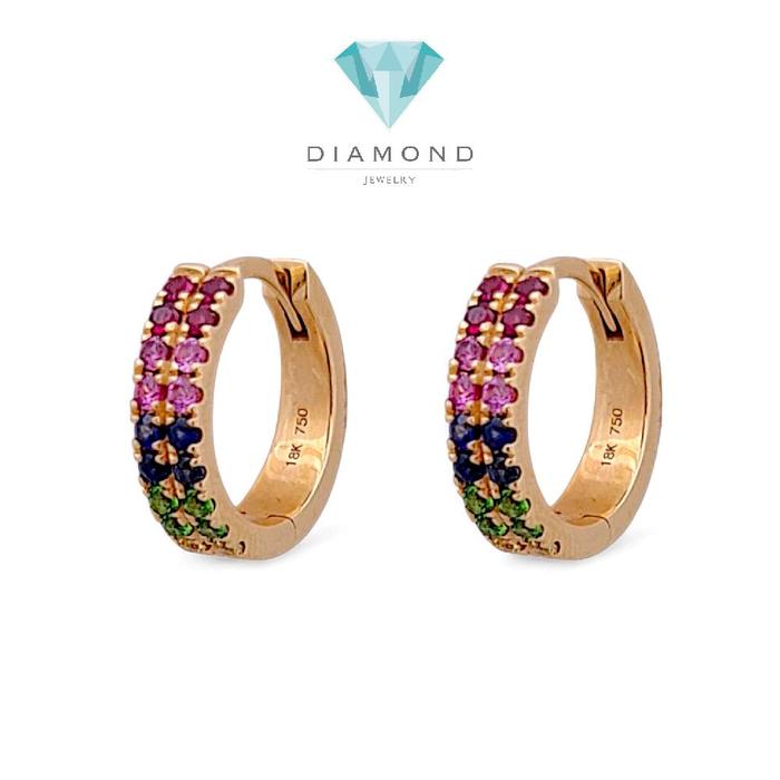 Rainbow Diamond Earring 18K / Anting Berlian Pelangi 18K / Diamond Jewelry 57BAAB43000LS-HT