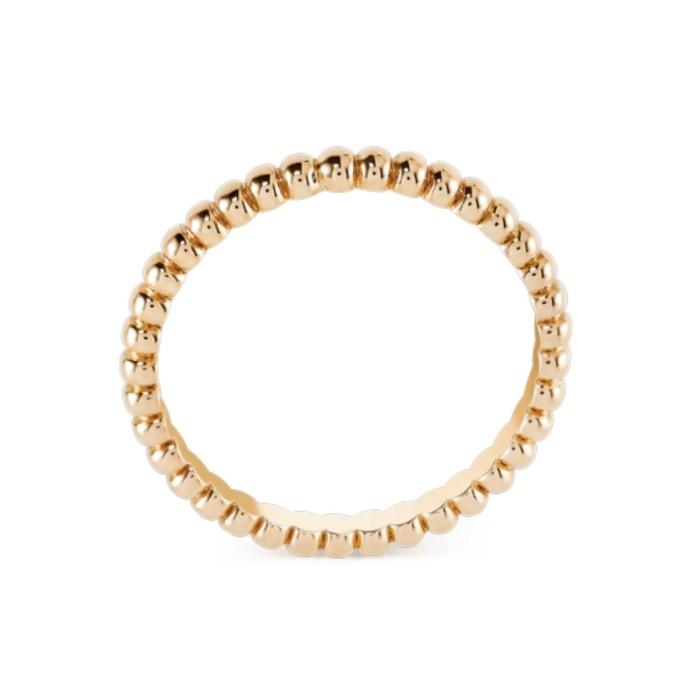 Perlee gold ring 18k-Diamond Jewelry