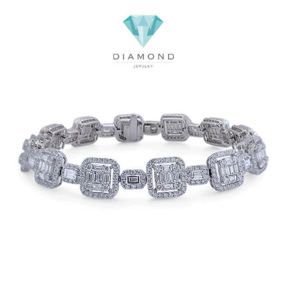 Baguette Diamond Bracelet 18K / Gelang Berlian Baguette 18K / Diamond Jewelry 401GB35700KVLS HT