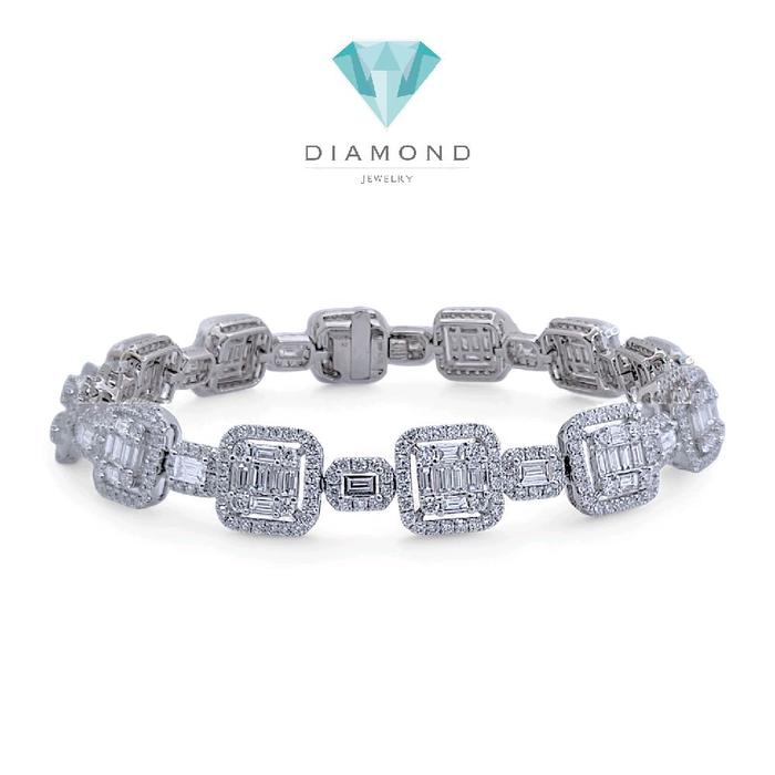 Baguette Diamond Bracelet 18K / Gelang Berlian Baguette 18K / Diamond Jewelry 401GB35700KVLS HT