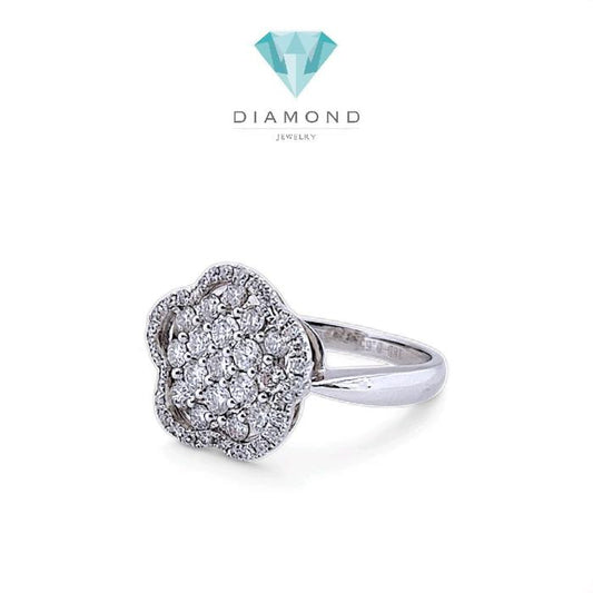 Flower Diamond Ring 18K / Diamond Jewelry
