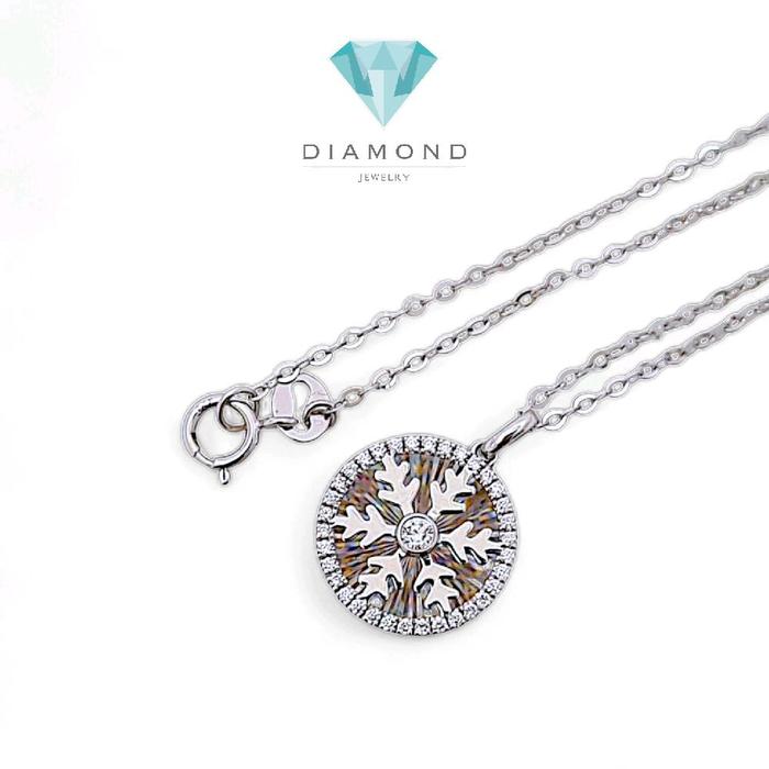 Snow Diamond Rainbow Sparkle Necklace 18K / Diamond Jewelry