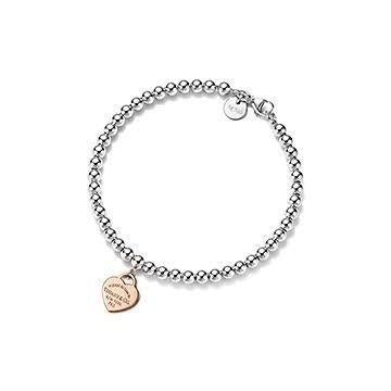 Beads perlee Heart Tag T bracelet 18k Gold-Diamond Jewelry-258GBD2600CHLS
