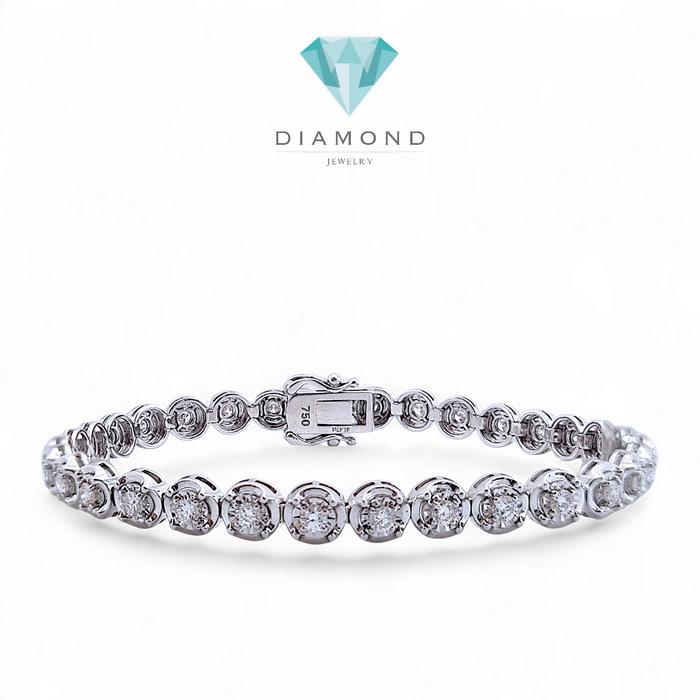 Tennis bracelet 6 ctlook 18 k white gold Diamond Jewelry-382GBSD5675LS384-GB1600PFLS39-GBPF2160LS-385GB2900PFLS