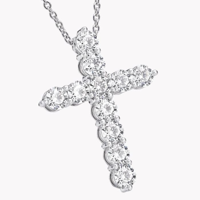 Diamond cross 18 K white gold Diamond Jewelry