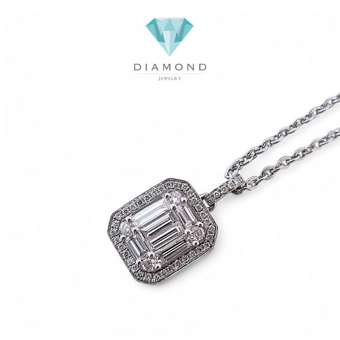 Liontin Magic  solitaire espera Baguette 18K / Diamond Jewelry