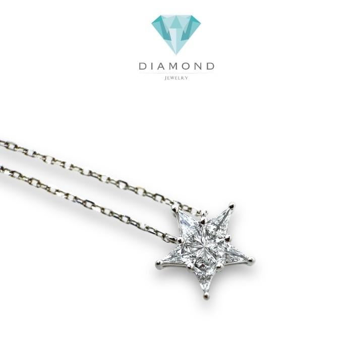 Star Diamond Pendant/Kalung Berlian Model Bintang 18K / Diamond Jewelry