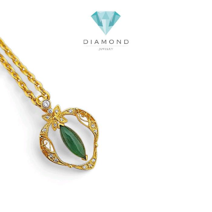 Liontin Love Jade Diamond 18K / Diamond Jewelry 15LBGT493WP-HT