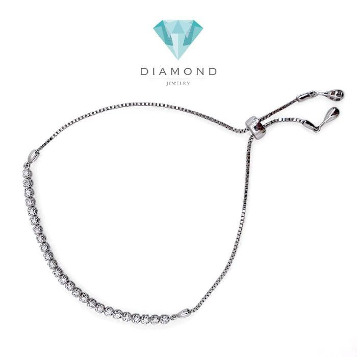 Tennis Diamond drawstring bracelet 18K / Gelang Serut Tennis Berlian 18K / Diamond Jewelry 392GB1000LS-HT