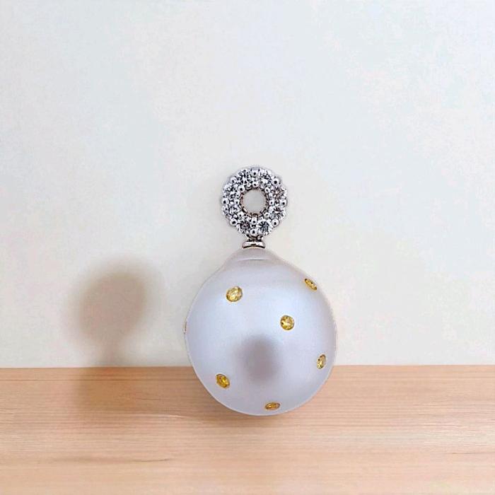 Liontin White Pearl Diamond 18K / Diamond Jewelry 2LMGT1400WP