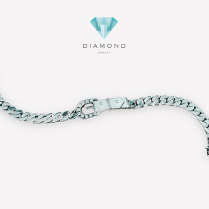Diamond Bangle Belt Cuban Chain- Gelang Berlian Diamond Jewelry