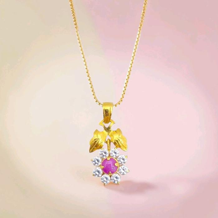 Flower Gold Pendants 23K / Liontin Emas Bunga 23K / Diamond Jewelry / 194LMSWP2
