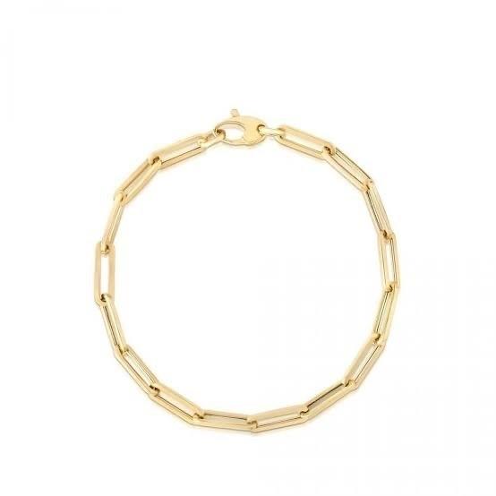 Paper clip bravelet rose gold 18 Krt Diamond Jewelry