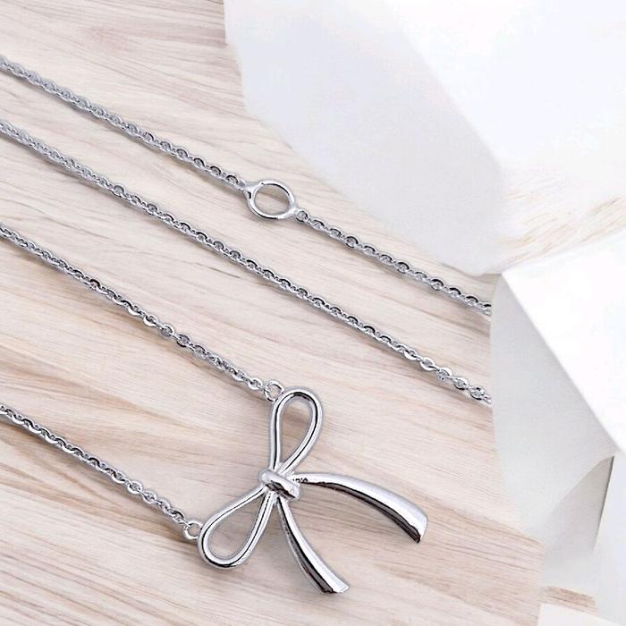 Tape Necklace / Diamond Jewelry 417KMS185LS