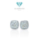 Cushion diamond earring 18k-Diamond Jewelry