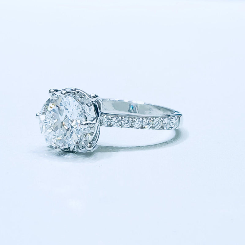 Solitaire Lab Grown Diamond Illusion Setting 18k - Elsy Diamond Jewelry - 231CBL2000LS HT