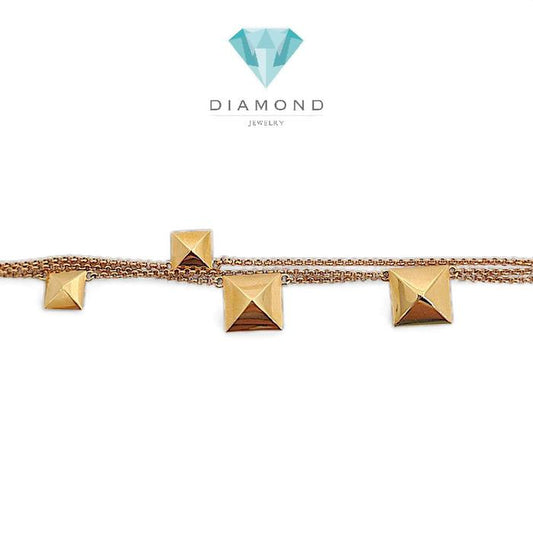 Clou H  GOLD Bracelet 18K / Diamond Jewelry 402GBD1566RY- GELANG EMAS CLOU H BRACELET/GELANG MAS H CLOU