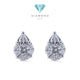 Tear Drop Diamond Earring 18K / Diamond Jewelry-398AB3591SD-HT