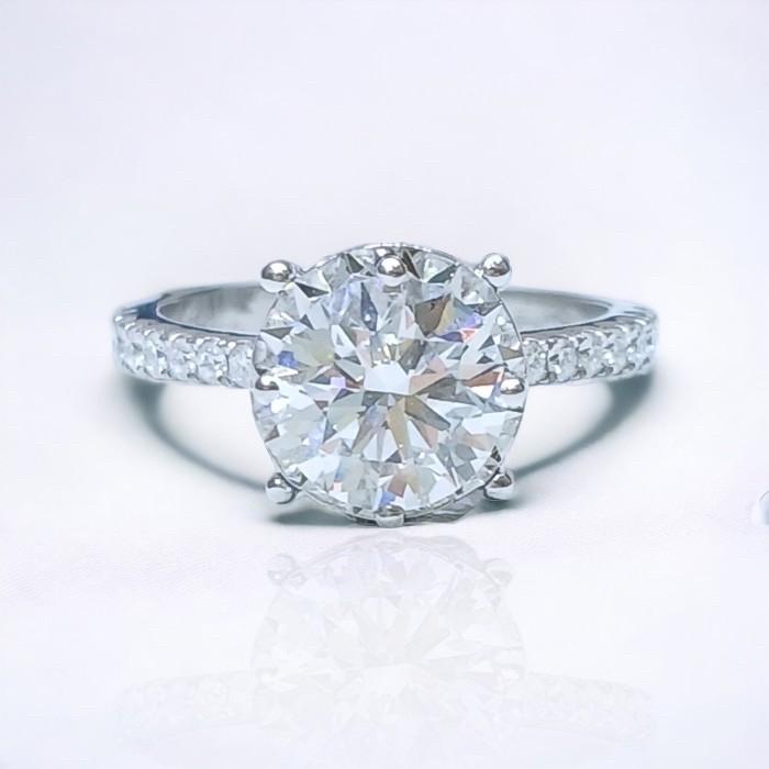 Solitaire Lab Grown Diamond Illusion Setting 18k - Elsy Diamond Jewelry - 231CBL2000LS HT