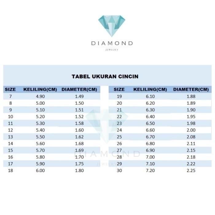 Cincin emas putih asli 18 krt swarozki Diamond Jewelry size(7-10)
