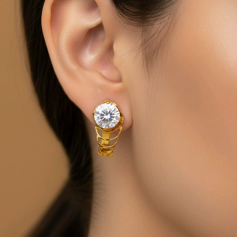 Hoop Gold Earring 23K / Anting Emas Hoop 23K / 327AMSWP2